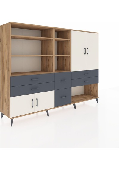 Hyperion Dolap 10 Raflı 6 Çekmeceli 4 Kapaklı 220x44x163 Çam-ayta Çam-aytaşı/antrasit Hyperion Dolap 10 Raflı 6 Çekmeceli 4 Kapaklı 220x44x163 Çam-ayta Çam-aytaşı/antrasit