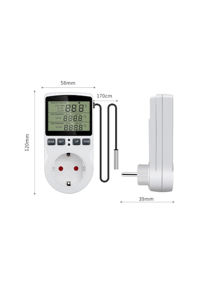 220V Fonksiyonlu Dijital Termostat Kuluçka Sıcaklık Kontrol Cihaz
