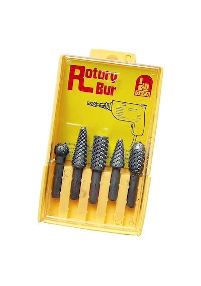 Rotary Bur Matkap Uçlu Ağaç Törpüsü 5 Li Takim Oyma Seti Evimdeyokyok