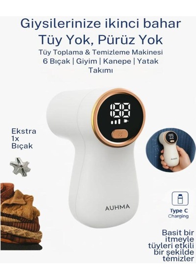 Dijital Ekranlı Exstra Bıçaklı Şarjlı Tüy Temizleme Ve Tiftik Temizleme Makinesi Diğer