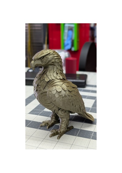 3d Baskı Siyah Kartal Figürü Dekoratif Heykel, Modern & Maskülen Masa Üstü Biblo