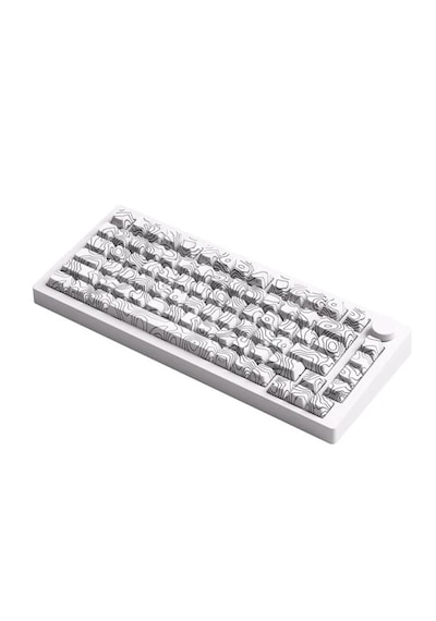 Akko Monsgeek M1 V5 Contour Lines Beyaz V3 Piano Pro Switch RGB Kablosuz Mekanik Oyuncu Klavye