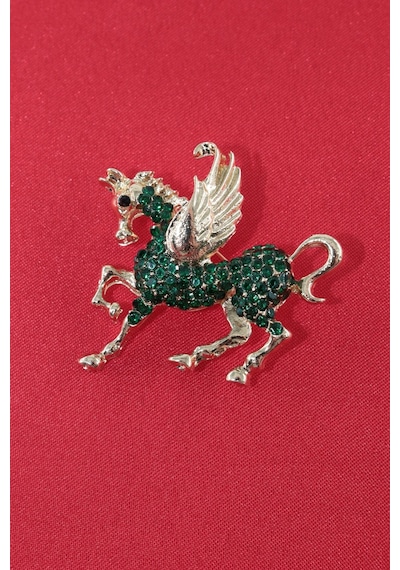 Özgür Ruhun İfadesi Efsanevi Kanatlı Pegasus Atı Broş Gold Renkli Taşlı Erkek Kadın Yaka İğnesi Çok renkli 45972294