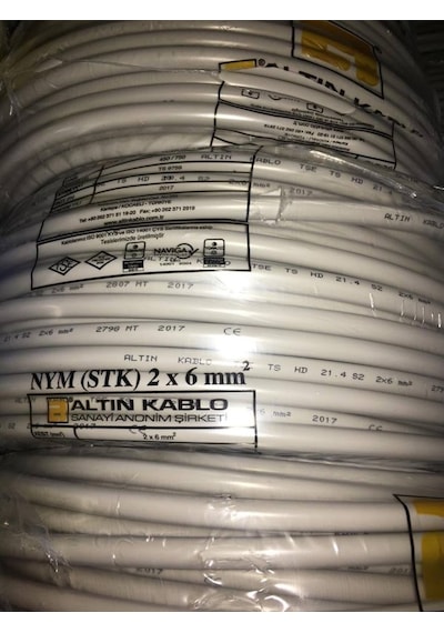 Altın Kablo 2X6 Nym Antigron Kablo Tam Bakır