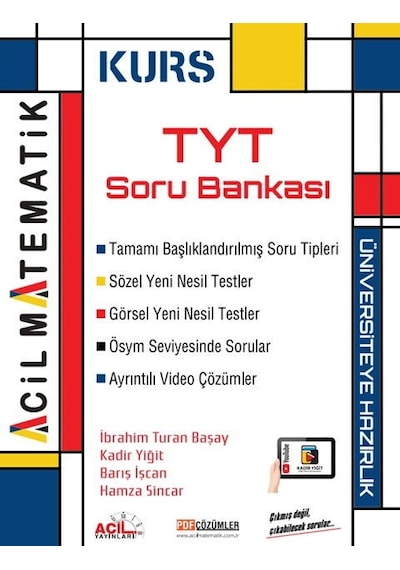 Acil Yayınları Tyt Matematik Kurs Soru Bankası