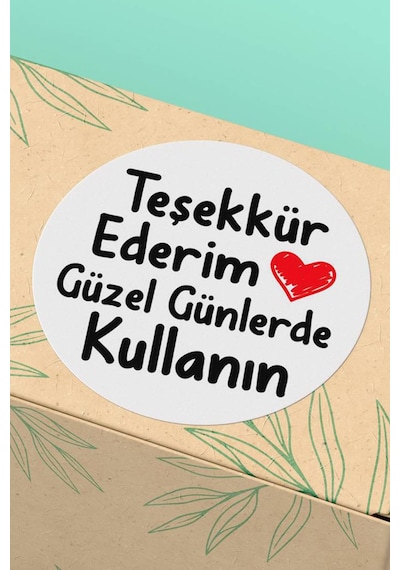 Teşekkür Ederim Güzel Günlerde Kullanın 3x3cm St2364 Çok Renkli
