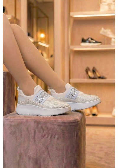 Tw Tonny White Tokyo176-1-112 Taşlı Spor Sneaker Ayakkabı Beyaz