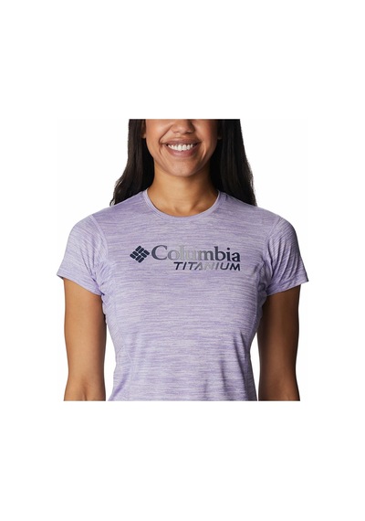 Columbia W Titan Pass Graphic Kadın Kısa Kollu Tişört-3608 Desenli