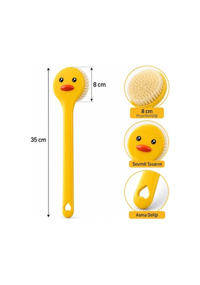 Ördek Tasarımlı Sırt Fırçası 35 Cm Uzun Saplı Vücut Ve Sırt Yıkama Fırçası, 8 Cm Geniş Fırça Başlığı, Duş Ve Banyo Fırçası, Kolay Kullanım Ve Asma Delikli Banyo Aksesuarı Ördek Tasarımlı Sırt Fırçası 35 Cm Uzun Saplı Vücut Ve Sırt Yıkama Fırçası, 8 Cm Geniş Fırça Başlığı, Duş Ve Banyo Fırçası, Kolay Kullanım Ve Asma Delikli Banyo Aksesuarı