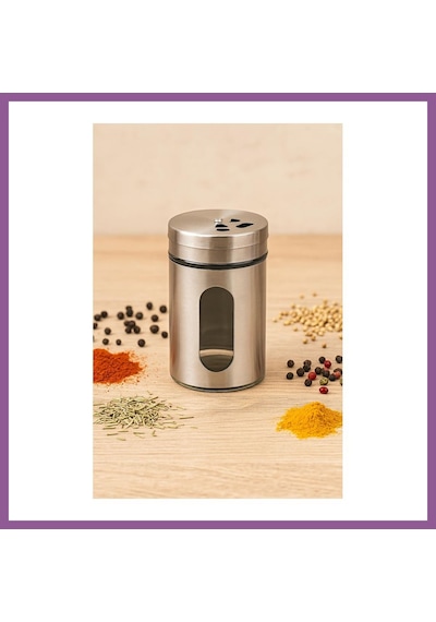 Bezos Cam Metal Kapaklı Tuzluk 100 Ml Rengaren Çok Renkli