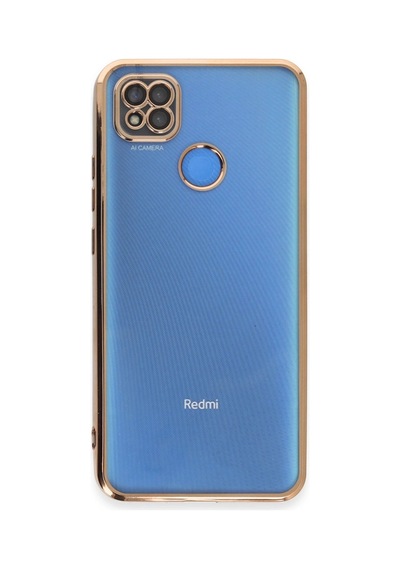 Xiaomi Redmi 9c Kılıf Razer Lensli Silikon - Gold Altın