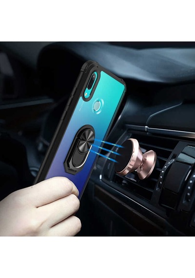 Huawei Honor 10 Lite Kilif Standli Yüzüklü Mola Silikon Kapak 466787312