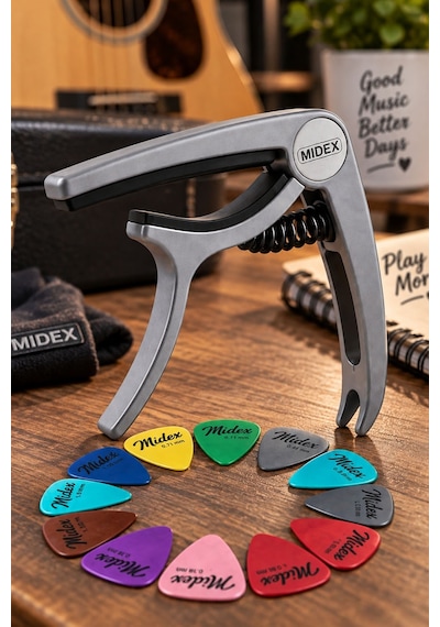 Midex LCT-90SL Gitar Capo Sağlam Tutuş