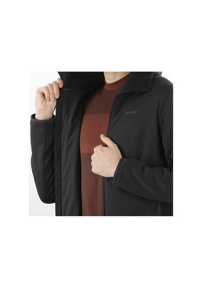 Salomon C22969 Outlıne Hybrıd Warm Hd Primaloft Thermoplume Yalıtımı Erkek Montu - Siyah Siyah