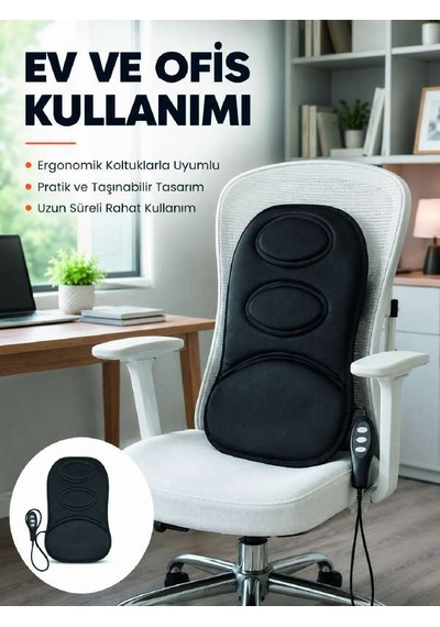 Ev Ve Araç İçin Minderi Modlu Isıtmalı Titreşimli Koltuk Pedi