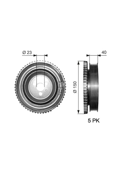 Alfa Romeo Giulietta Krank Kasnagi 1.4 Tb 2011-2018 Gates Tvd1052