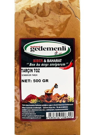 Mahmut Gedemenli Toz Tarçın 500 G