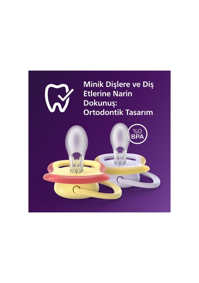 Ultra Air Emzik, Ortodontik, 0-6 Ay, Kız, Scf087/04 Kelebek