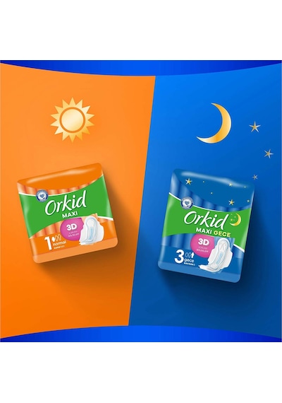 Orkid Maxi Hijyenik Ped Gece 24'lü