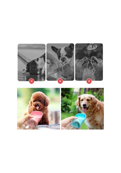 Evcil Hayvanlar İçin 350 Ml Taşınabilir Su Seyahat Suluğu Oval Uç Ergonomik Tasarım, Tek Tuş Su Kontrolü, Su Sızdırmaz Kilit Sistemi, Köpek Ve Kedi İçin Pratik Kullanım