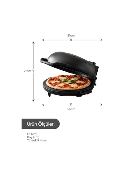 Lorenzo Pietra 12in1 Pizza Makinesi Lahmacun Tandır Ekmeği Bazlama Ve Fırın Yemekleri + Tepsi