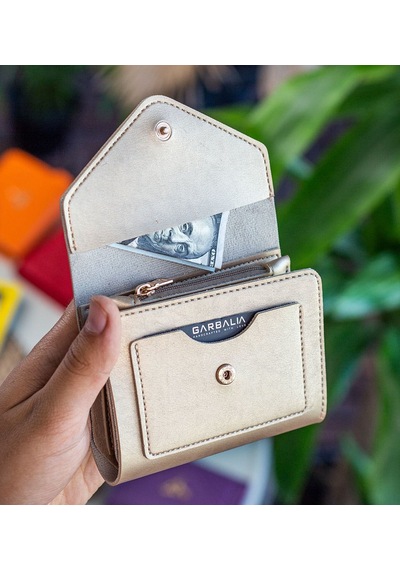 Bk Gift Kişiye Özel İsimli Vegan Deri Mini Gold Kadın Cüzdanı, Sevgiliye Hediye, Anneye Hediye, Arkadaşa Hediye