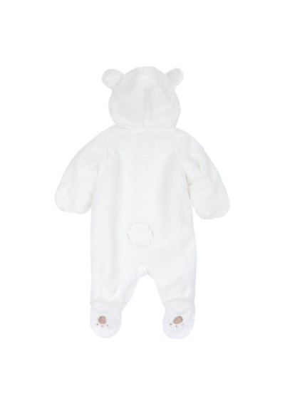 Chicco Kapüşonlu Önden Açılan Peluş Tulum 09100293000000 000030 Beyaz