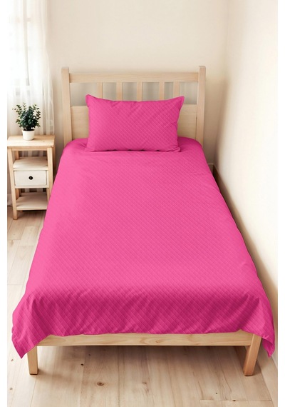 Pembe Kapitone Genç Odası Tek Kişilik Pike Takımı-minimal Fuşya 160x220 Cm Kapitone Yatak Örtüsü Sabahçı Adaçayı Harmonu