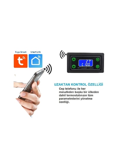 Wt-01 Smart Wifi Dc12-100v 1000c Güneş Paneli Termostat-timer