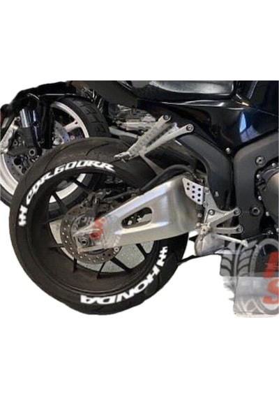 Honda Cbr600rr + Bayrak Lastik Yazısı Lastik Sticker 15-21 İnç