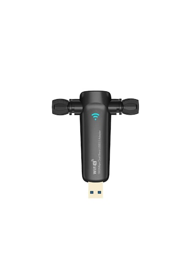 Çift Antenli Ax1800 Mbps Wifi6 Çift Antenli Yüksek Hızlı 2.4g & 5g Destekli Kablosuz Usb Adaptörü
