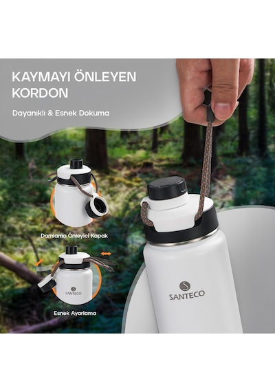 Santeco Ktwo Sporcu Termosu 710 Ml-beyaz Beyaz