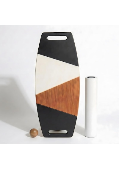 Renkli Denge Tahtası Balance Roller Board Çift Fonksiyonlu Sörf Eğitim Tahtası Kaykay Eğitim Tahtası 73 X 31 Cm Çok Renkli