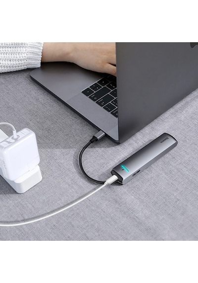 Baseus Usb Type C 6In1 Hdmı 3X Usb 3.0 Rj45 Çoğaltıcı Adaptör