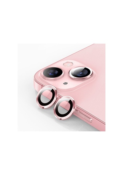 Ally Apple iPhone 15 Uyumlu /15 Plus Tempered Kamera Lens Koruma Cami - Pembe