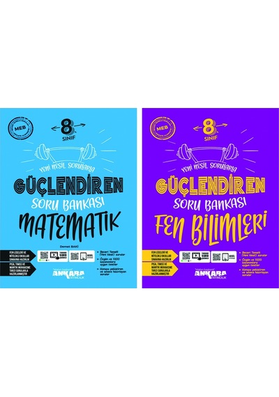 Ankara Yayınları 8. Sınıf Güçlendiren Matematik + Fen Bilimleri Soru Bankası Seti
