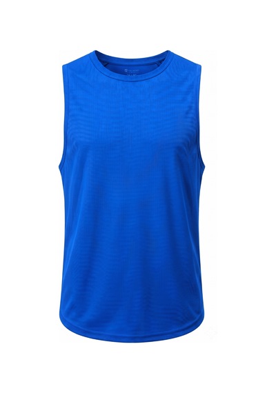 Genius Store Erkek Sıfır Kol Sporcu Atleti Ter Tutmayan Fitness Gym Tişörtü Sfr2026-mankensiz Mavi
