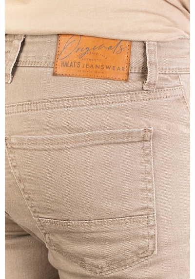 HLT Jeans Erkek Bej Taşlamalı Slim Fit Likralı Jean Kot Pantolon Jeff