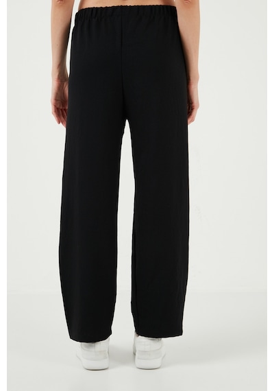 Lela Relaxed Fit Bol Paça Bayan Pantolon 5865826 Siyah