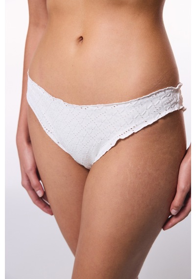 Penti Kırık Beyaz Arizona Fırfırlı Slip Bikini Altı