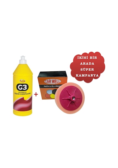 Farecla G3 Sıvı Pasta 1 L ve Pasta Süngeri 150 MM