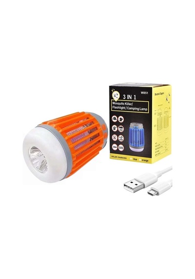 W851 Usbli Solar Sinek Öldürücü Özellikli 3ın1 Kamp Feneri