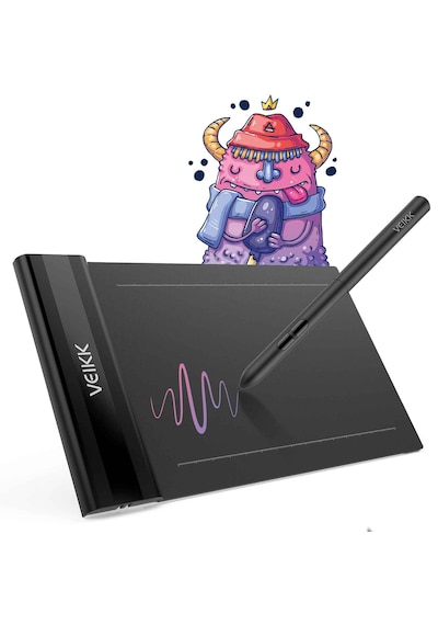Techtic Veıkk S640 6x4inç Grafik Dijital Tablet 8192 Seviye Pilsiz Kalem Desteği Android Windows Mac Uyumlu