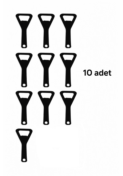 Şişe Açacağı - Metal - 10 Adet Mat Siyah