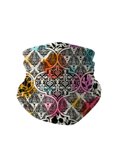 Bobrear Renkli Osmanlı Desenli Çok Amaçlı Buff Bandana Boyunluk Çok Renkli