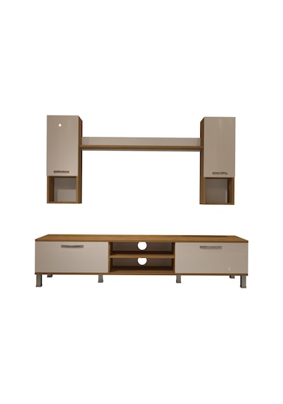 Decoraktiv Eko 5da Mdf Dvd Krom Ayaklı Tv Ünitesi Tv Sehpası Pera - Beyaz
