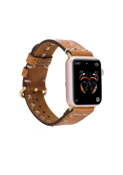 Bouletta Apple Uyumlu  Watch Deri Kordon 42-44-45Mm Aqua V18 Taba (546222642)