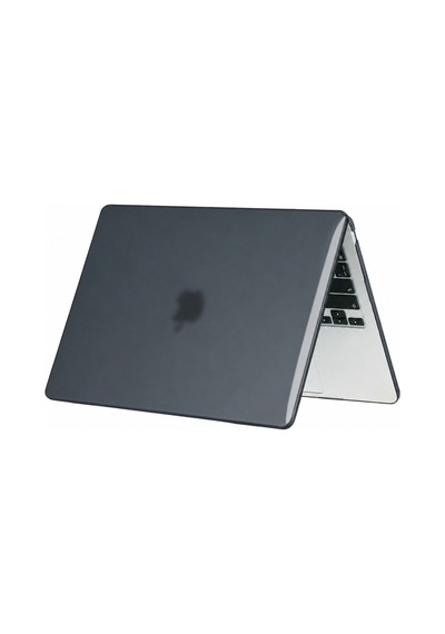 Macbook Neo 13 A3404 Kılıf Kristal Parlak Şeffaf Sert Kapak Hardcase Siyah