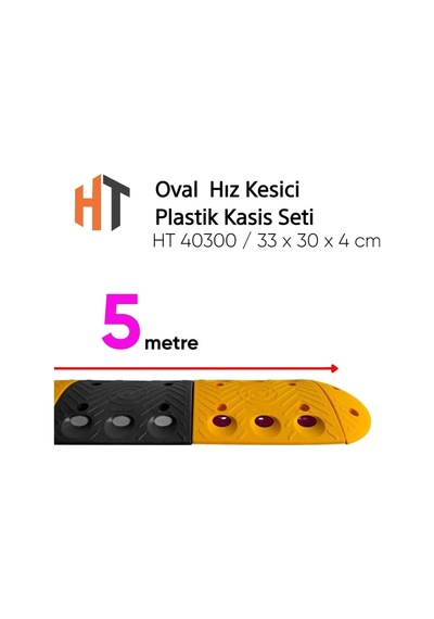 Oval Hız Kesici, Plastik Kasis Seti 5 Metre