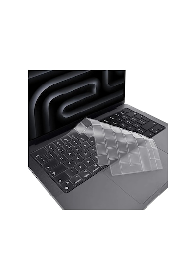 Apple Uyumlu MacBook Air 2024 15 Inç M3 Çip A3114 Türkçe Q Klavye Şeffaf Klavye Koruyucu Çok Renkli